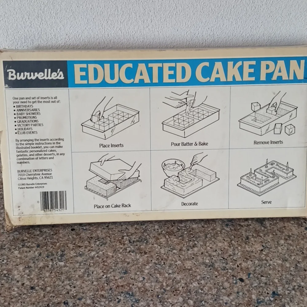 Burvelle's Educated Cake Pan Baking Birthday Number Letter Wedding Baby Dessert